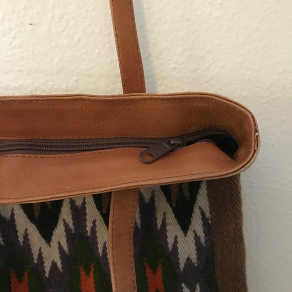 vintage wool tote bag - Picture 3 of 4